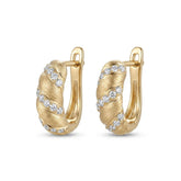 Bellia Twisted Zircon Hoop Earrings