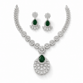 Bellia Emerald Luxe Crystal Necklace Set