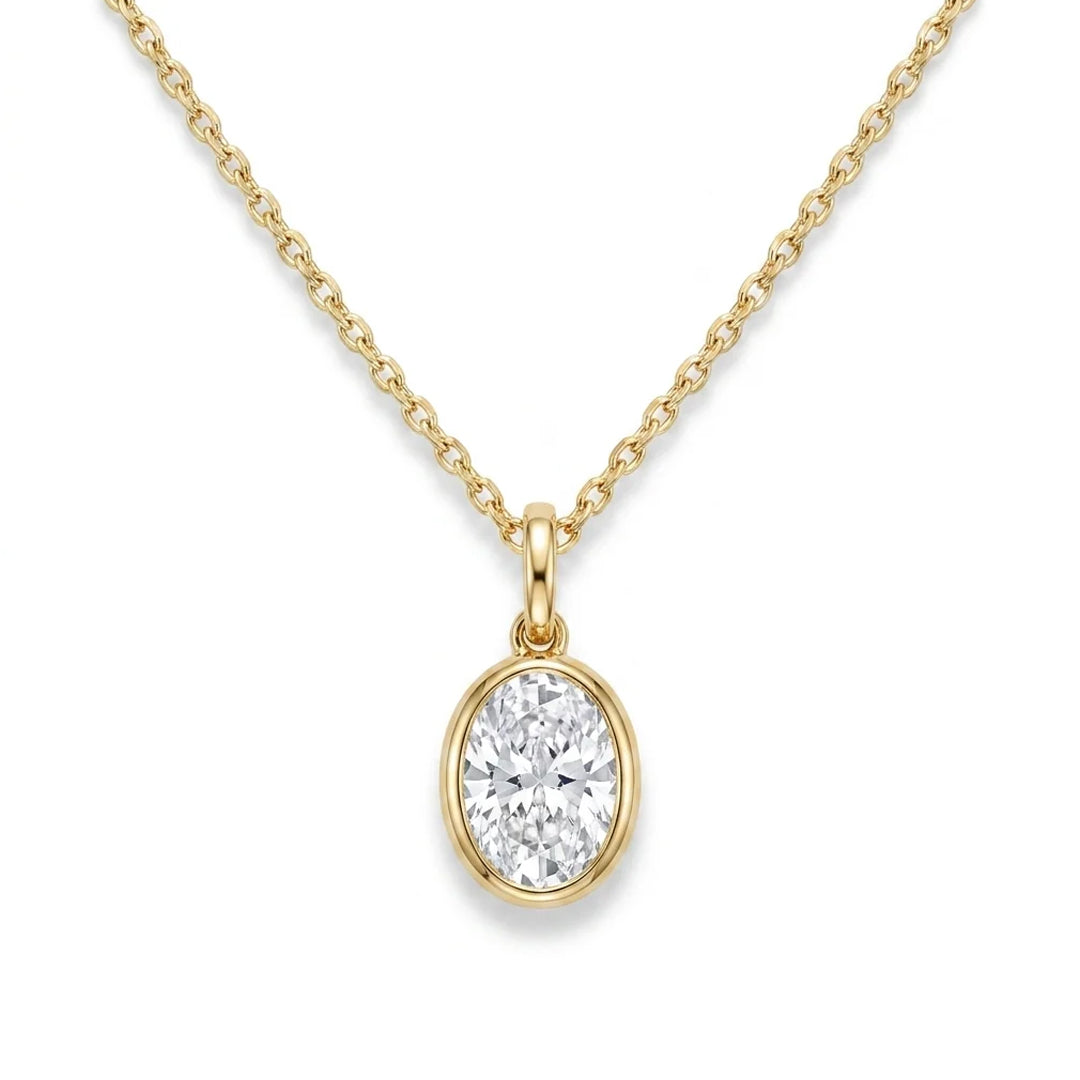 Bellia Aura Solitaire Pendant Necklace