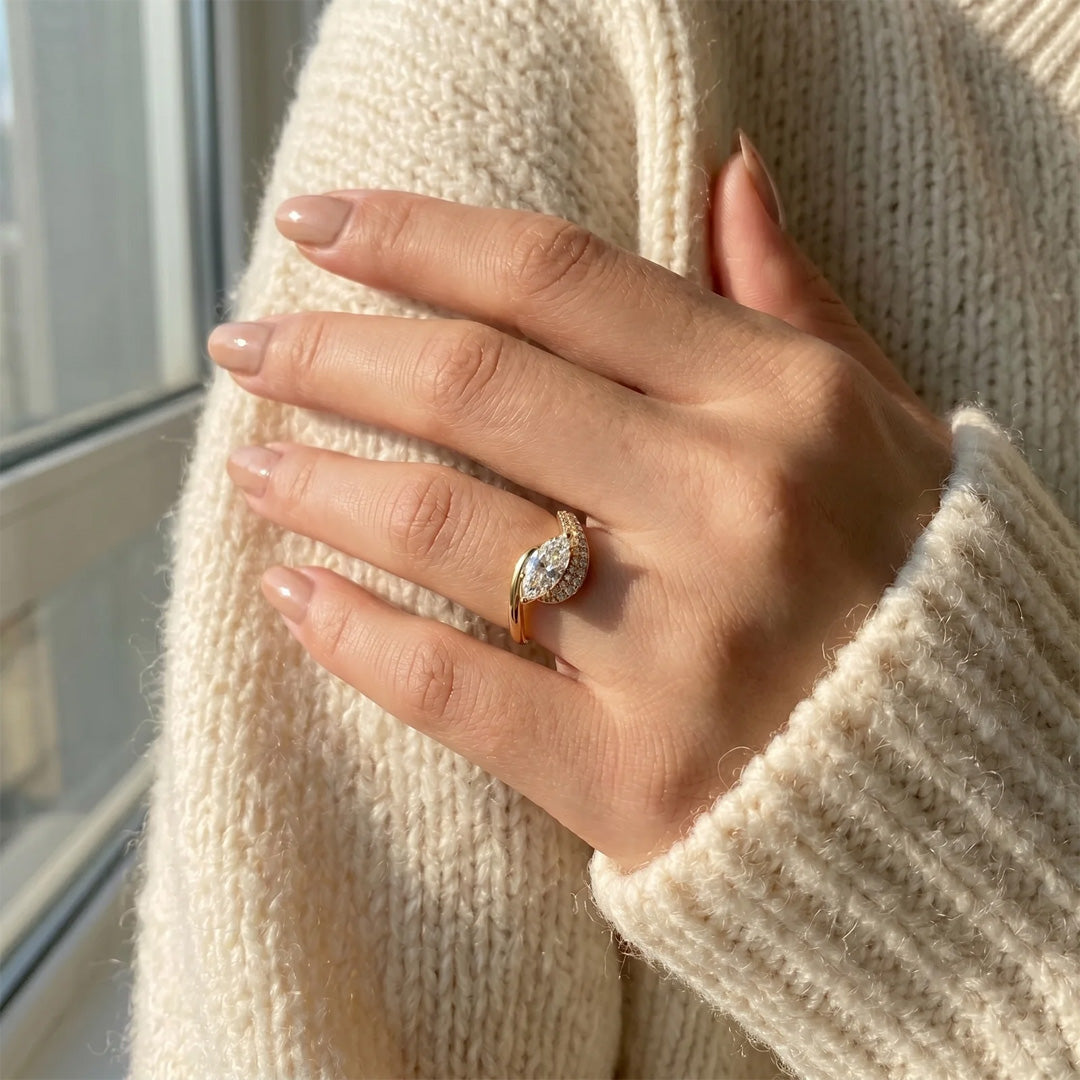 Bellia Marquise Zircon Statement Ring