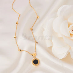 Bellia Noir Chain Drop Earrings – Minimal Black & Gold Statement Earrings