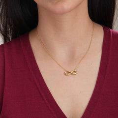 Bellia Infinity Love Necklace – Minimal Gold Plated Forever Pendant