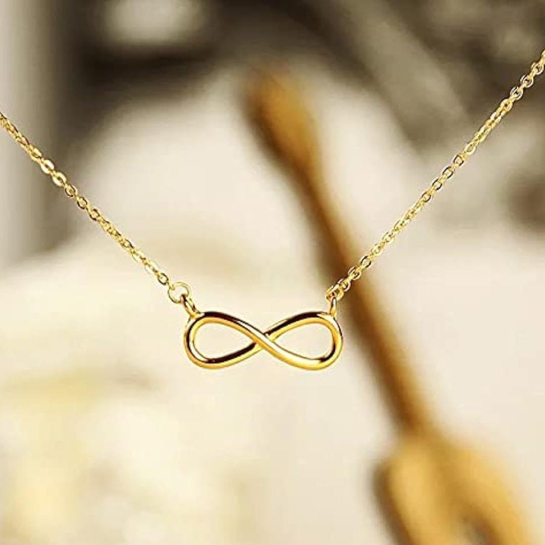 Bellia Infinity Love Necklace – Minimal Gold Plated Forever Pendant