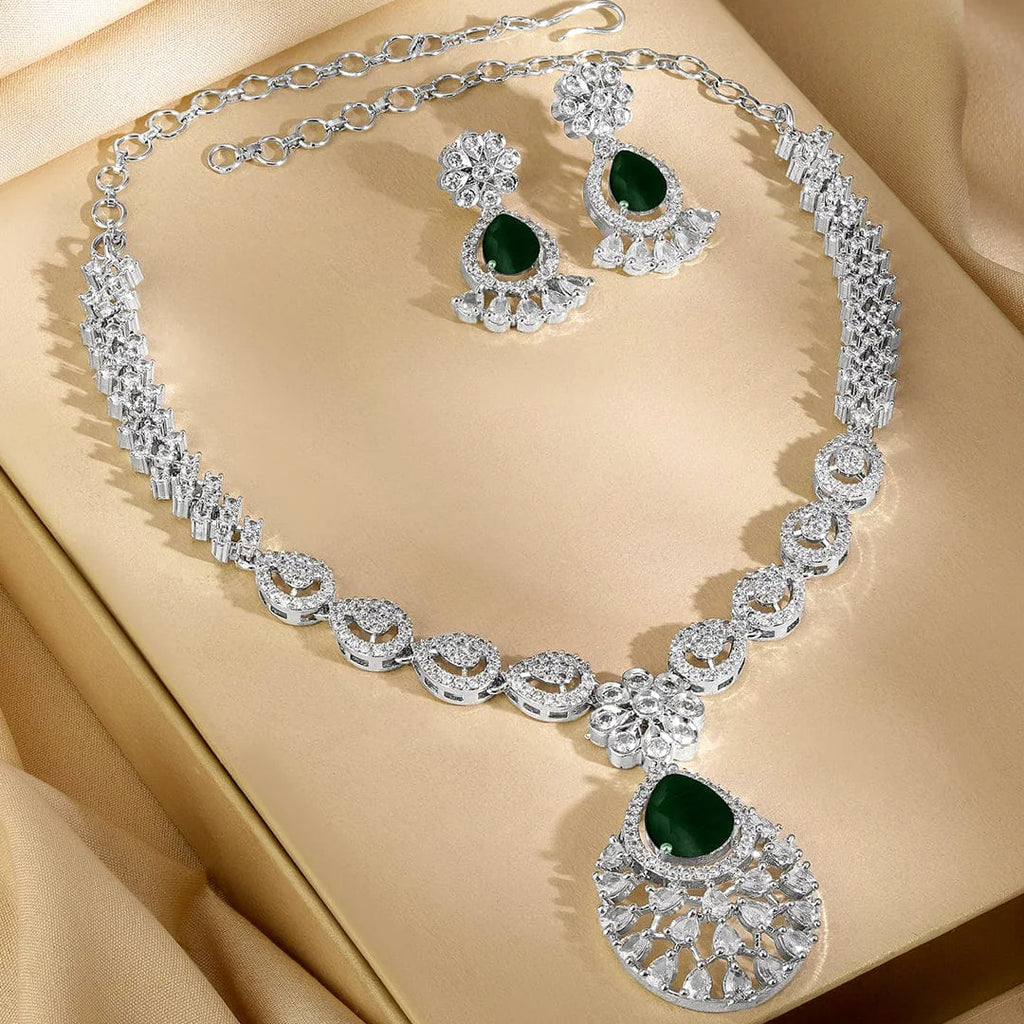 Bellia Emerald Luxe Crystal Necklace Set