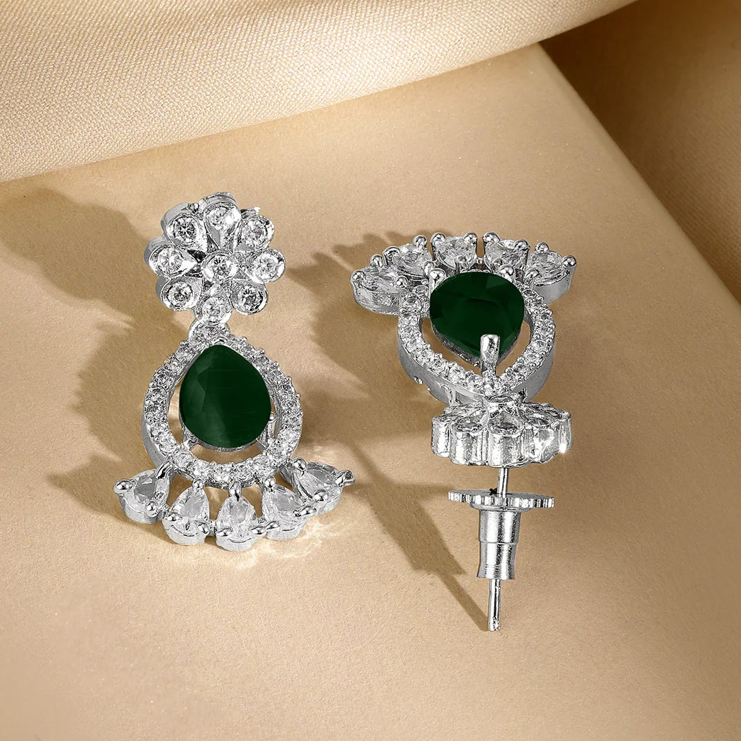 Bellia Emerald Luxe Crystal Necklace Set