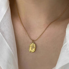 Bellia Divine Grace Pendant Necklace – Gold Sacred Charm Necklace