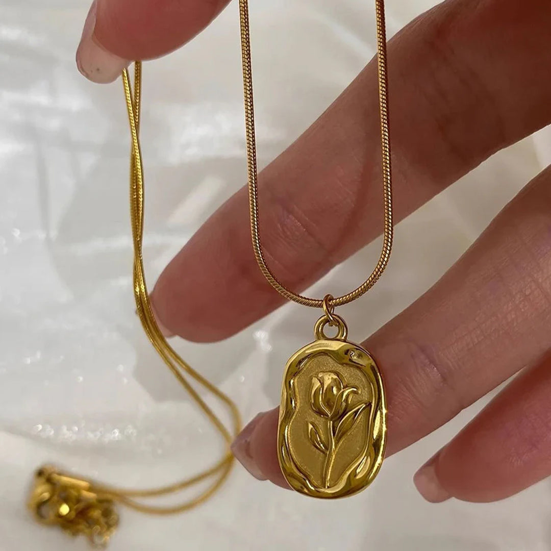 Bellia Divine Grace Pendant Necklace – Gold Sacred Charm Necklace