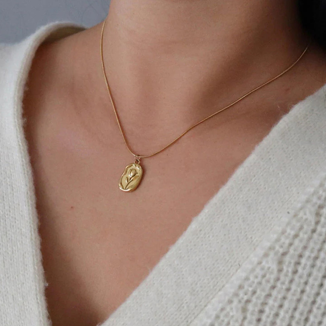 Bellia Divine Grace Pendant Necklace – Gold Sacred Charm Necklace